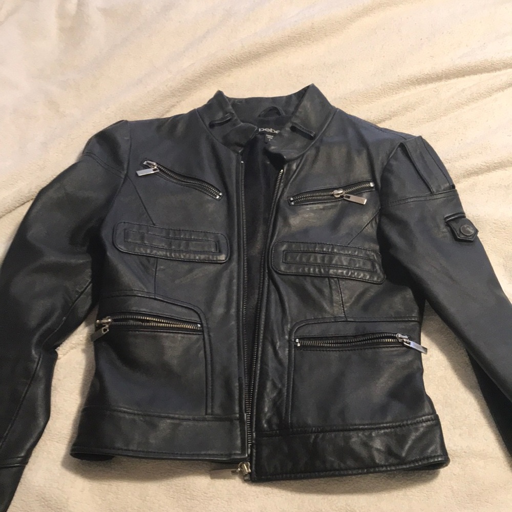 100% Leather Bebe Jacket Small